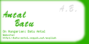 antal batu business card